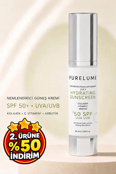 Pure Lume Purelume Hydrating Sunscreen 50+ Spf Güneş Koruyucu Leke Karşıtı Ba...