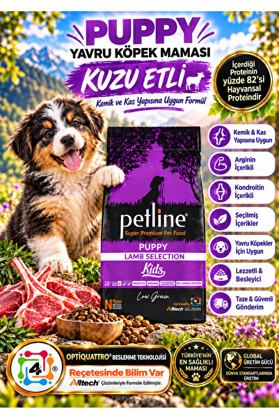 Petline Kemik Ve Kas Gelişimini Destekleyici- Kuzu Etli Yavru Köpek Maması 6 ...
