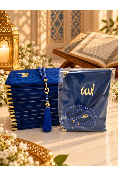 lenagiftworkshop 10 Pieces of Sax Blue Gift Gelatin Velvet Yasin Juz and Pear...