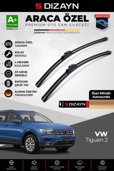 S Dizayn S-Dizayn VW Tiguan 2 Ön Cam Silecek Seti 2016-2024 Premium Araca Öze...
