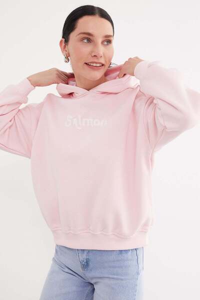 Fulla Moda 3-nitna salonska izvezena majica sa kapuljačom, oversize