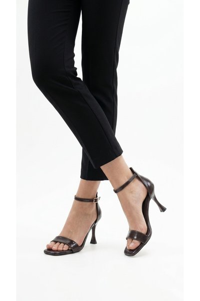 Ustalar Ayakkabı Çanta Brown Women's Heeled Sandals 097.928.Y-26285