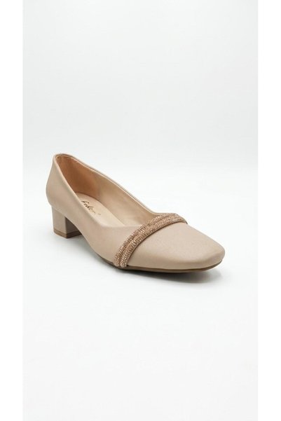 Ustalar Ayakkabı Çanta Nut Satin Women's Heeled Shoes 615.017
