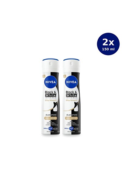 NIVEA Negru și Alb Spray Antiperspirant Invizibil Mătăsos și Neted 48h, 150 m...