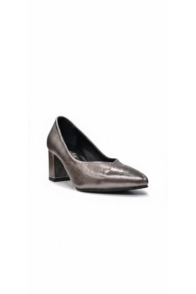 Ustalar Ayakkabı Çanta Platinum women's genuine leather high heeled shoe 343....