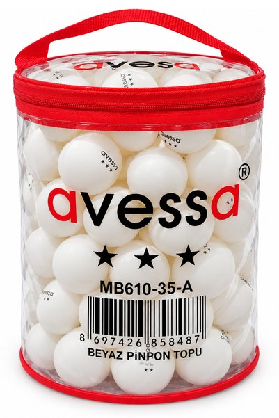 AVESSA Mb-61035-a 100 Lü 2 Yıldız Masa Tenisi Antrenman Topu Beyaz