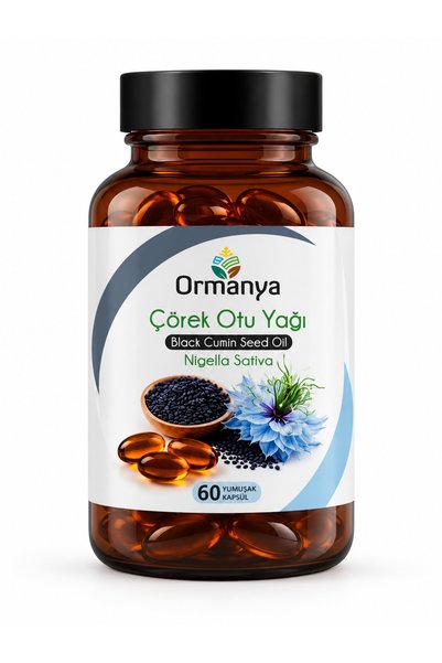 ORMANYA Çörek Otu Yağı Içeren Takviye Edici Gıda - 1000 Mg 60 Kapsül