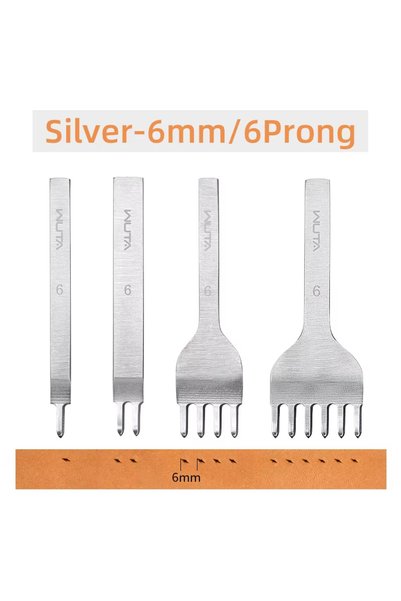 Choice11 Silver 6mm 1 Set WUTA Basic Leather Chisel Tool Diamond Pricking Iro...