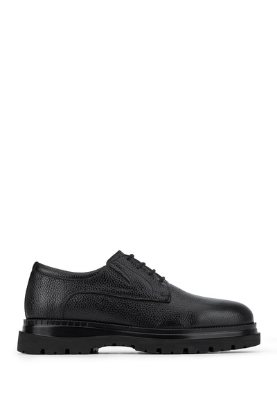 Tamer Tanca Men's Genuine Leather Black Floter Casual Shoes