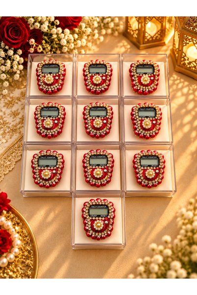 lenagiftworkshop 10 Burgundy Mica Boxes (Mevlit-Circumcision-Hajj-Umrah) Gift...