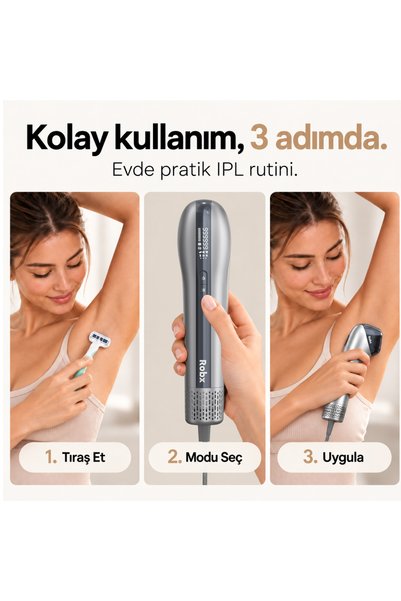 ROBX A2030 IPL YENİ Sapphire Sogutma 35 joule Ultra Güç -Acısız Etki- Çoklu Otomatik Seri Atım-Kadın-Erkek