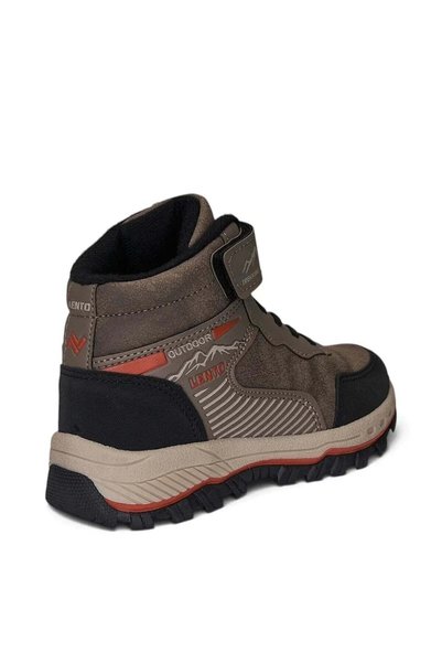 ZACOZ Boys' Velcro Lace-Up Thick Sole Sports Boots — Brown