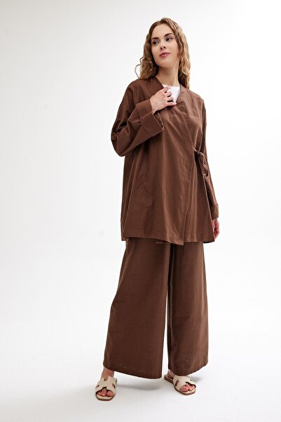 QANU Linen Kimono Brown