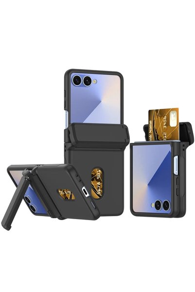 Choice غطاء صلب أسود لهاتف سامسونج جالاكسي Z Flip 7 fe 6 5 Flip7 Flip6 Flip5 5G