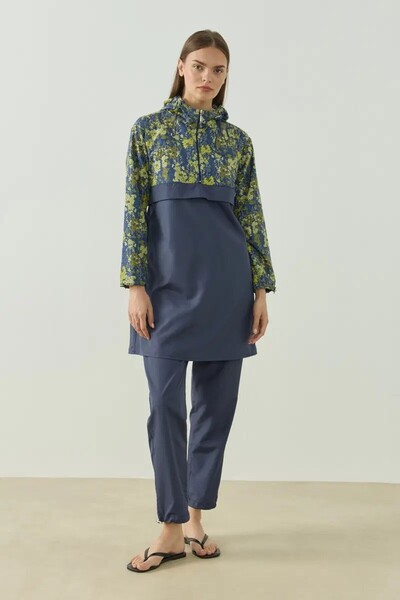 QANU Elena Tesettür Swimsuit Tunic Blue