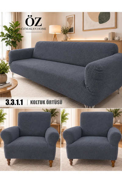 ÖZMAKAN Bohemian Fabric Sofa Set Cover 3.3.1.1 Home Textile