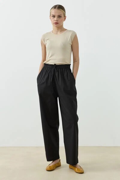 QANU Else Poplin Trousers Black