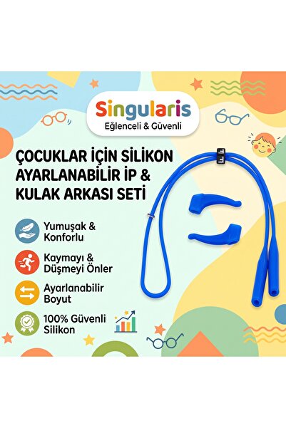 Singularis Children's Anti-Slip Silicone Eyeglass Strap and Behind-The-Ear Ho...