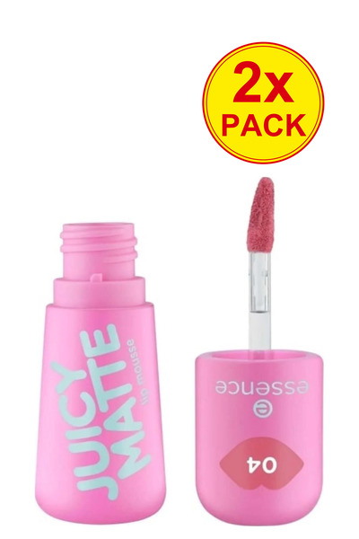 Essence Двойна опаковка Мус за устни JUICY MATTE - 04 Dreamy Blossoms, Есенци...