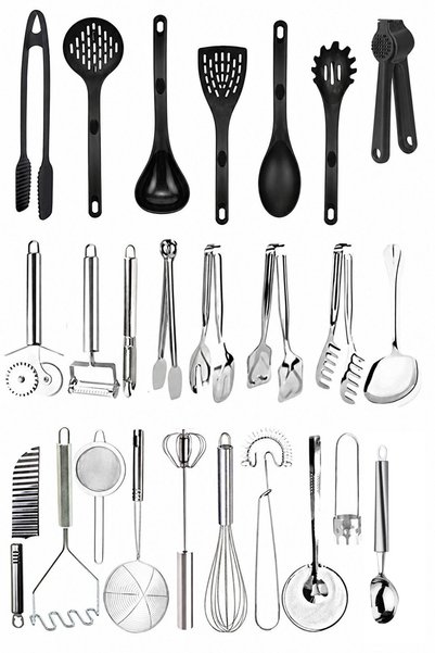 Mirilliahome 24 Parça Kepçe Spatula Kevgir Mutfak Servis Seti Servis Gereçler...