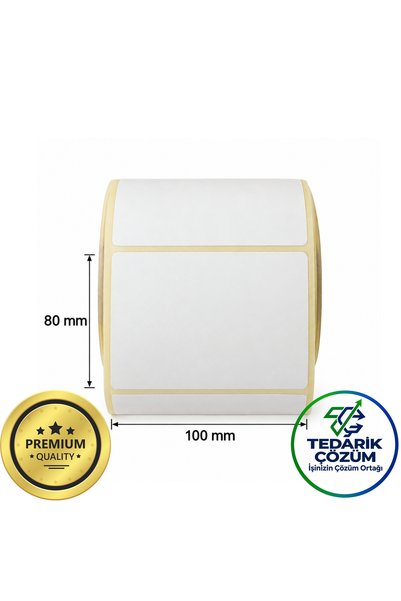 Genel Markalar 80x100 mm Termal Etiket 1. Sınıf Tedarik Çözüm 500 sarım 1 rulo