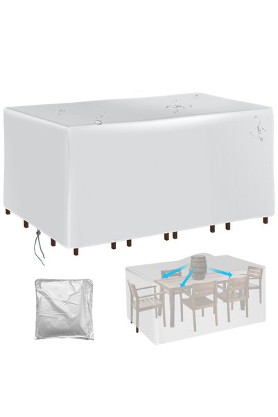 Choice 90x90x90cm Silverr Patio Furniture Set Cover Heavy Duty Outdoor Sectio...