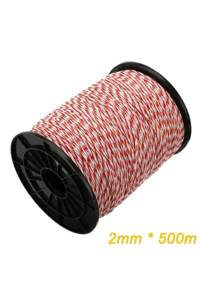 Choice1 2mmx200m 200/500M Roll Electric Fence Rope Polywire with Steel Poly R...