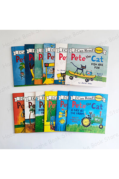 Choice 12 Books Pete the Cat I Can Read Phonics English Picture Book Story Po...