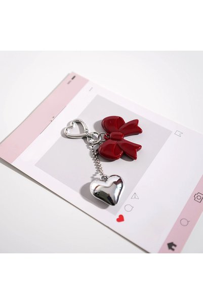 Choice4 b-winered Acrylic Bow Tie Keychains Advanced Temperament Pendant Coup...