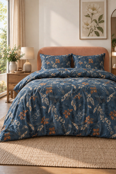Anılsan Set de lenjerie de pat Lily, dublu, 100% bumbac, Ranforce