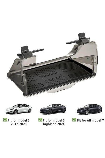 Choice Black B TEEQ Center Under Screen Storage For Tesla Model 3 Highland Mo...