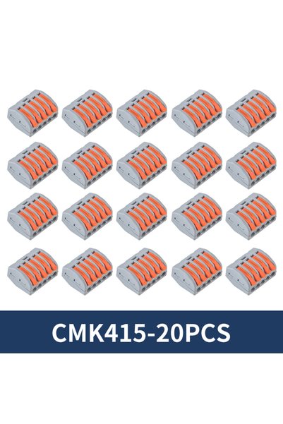 Choice4 CMK415-20 قطعة موصل أسلاك صغير سريع التوصيل بـ 2 و3 و5 منافذ، كتلة تو...