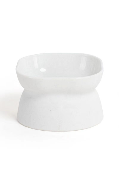 Choice White Dual-purpose Cat/Dog Food Bowl, Elevated Anti-Vomiting Cat Feede...