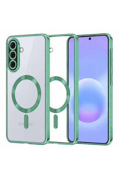 Techsuit Husă pentru Samsung Galaxy A57 5G, Lux Crystal MagSafe, mov - verde ...