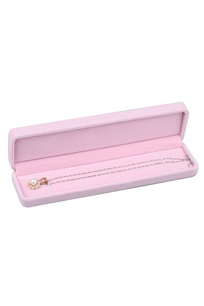 Choice Necklace Box Pink Velvet Full Range Jewelry Box Ring Earrings Holder N...