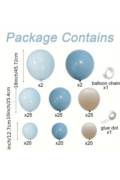 Choice As shown 141pcs 141pcs Grey Blue Balloon Arch Kit Sand White Balloon G...