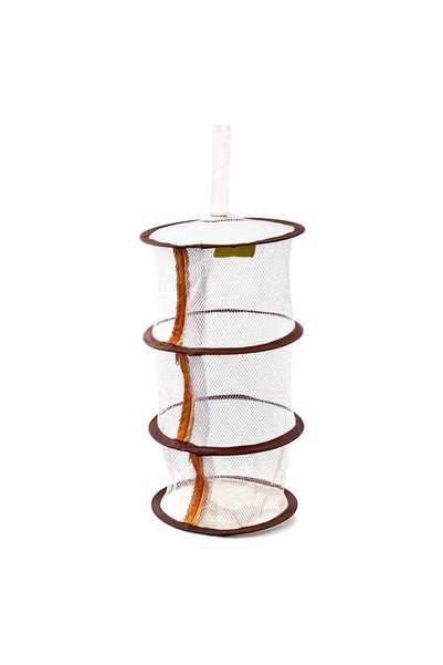 Choice Bronze Zipper Bra Drying Basket 3 Layers Drying Rack Net Herb Drying B...