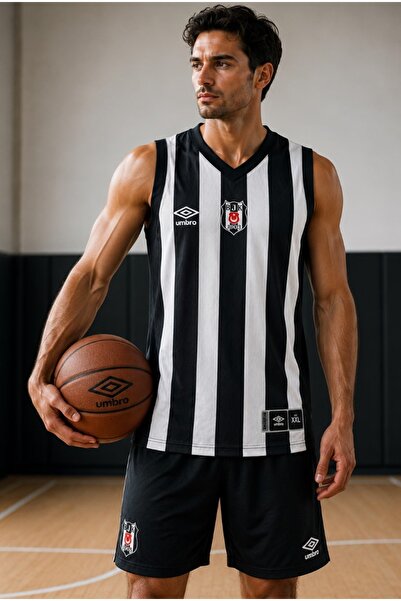 Beşiktaş Umbro Erkek Basketbol Forması BEYAZ-SİYAH