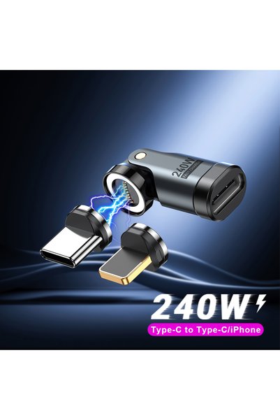 Choice محول 9 دبابيس TC IOS AUFU، محول USB C مغناطيسي OTG، شحن سريع PD 240 وا...