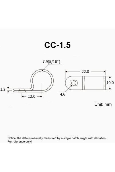 Choice6 CC-1.5 أبيض 100 قطعة مشابك كابلات بيضاء على شكل حرف R للتثبيت بالبراغ...
