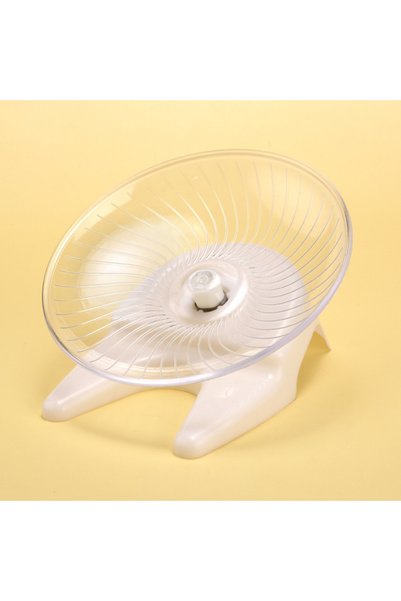 Choice1 White Silent Running Wheel for Small Pets - Quiet Safe Exercise Equip...