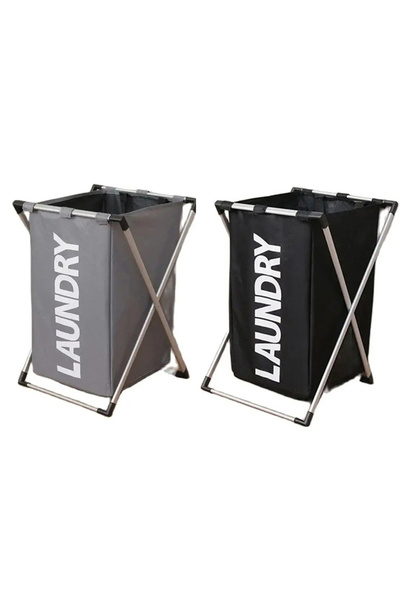 Choice Grey and Black Large Laundry Basket Foldable Waterproof Grid Organizer...