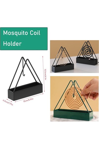 Arabest 2 Pack Metal Triangular Incense Burner and Mosquito Coil Holder,Hanging Ash Catcher Stand for Indoor and Outdoor Camping