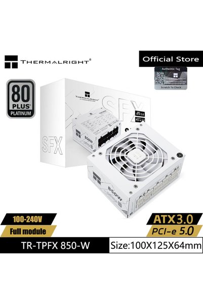 Choice 750W Thermalright TR-TPFX850-W White Chassis power supply，modulo compl...