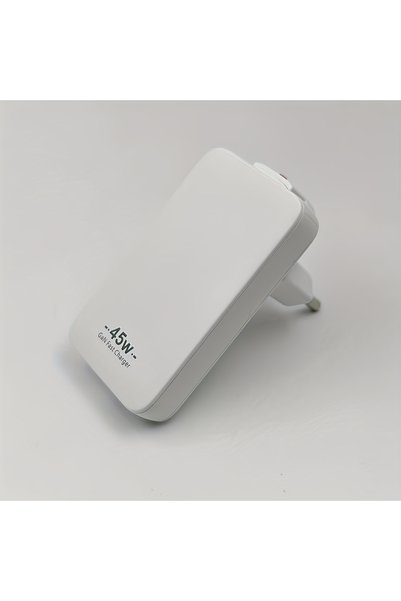 Choice شاحن جداري ثنائي المنافذ USB قابل للطي فائق النحافة بقوة 45 واط بتقنية...