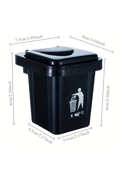 Choice Black Stainless Steel Wall-Mounted Ashtray with Lid - Contemporary Irr...