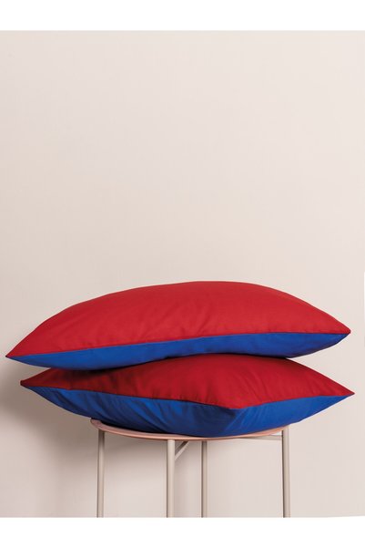 Cozy Home Set de lenjerie de pat cu cearșaf elastic dublu Popping Colors Blaze Red 180x200