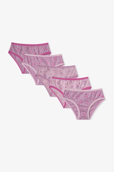 Penti Kız Çocuk Pembe Cute Party Pamuklu 5'li Slip Külot