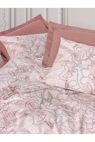 Cotton Box طقم غطاء لحاف مفرد مزدوج Livara Dusty Rose