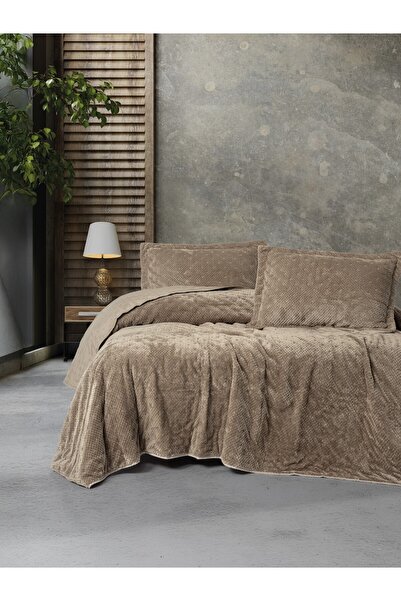 Cotton Box Softnest Double Bedspread Boleta Beige